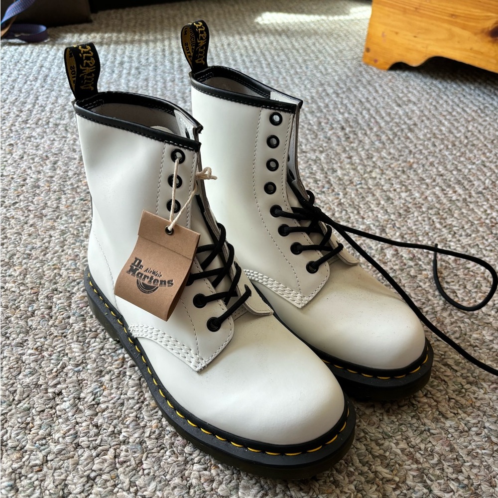 White Dr. Martens 1460